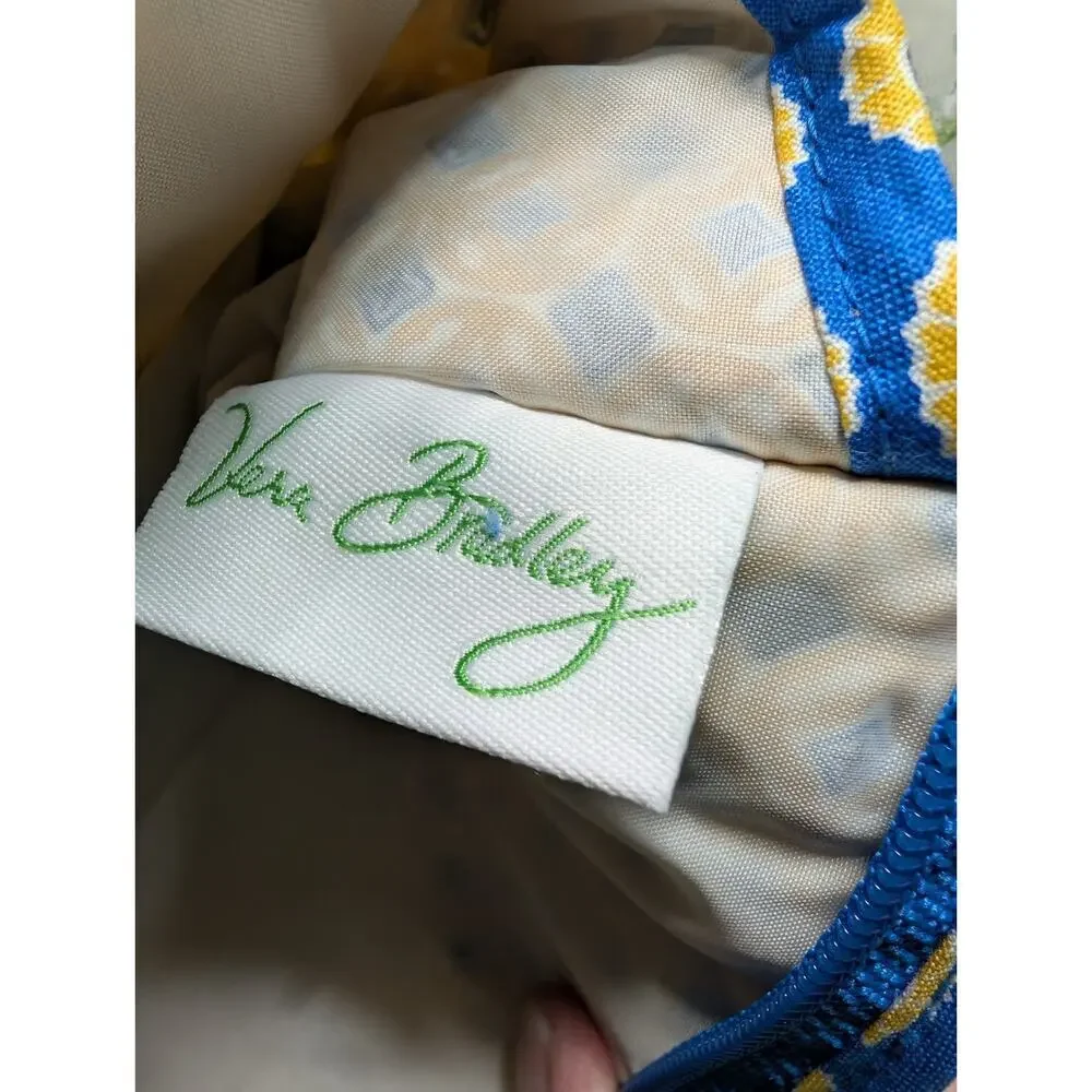 Vera Bradley Riviera Blue Small Bow Zip Cosmetic Bag Retired 2008